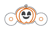 Load image into Gallery viewer, Pumpkin Shoe Charms machine embroidery design single and multi files (3 versions included) DIGITAL DOWNLOAD