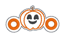 Load image into Gallery viewer, Pumpkin Shoe Charms machine embroidery design single and multi files (3 versions included) DIGITAL DOWNLOAD