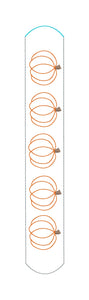 Pumpkin slap bracelet machine embroidery file 6x10 hoop (single and multi files, and fabric and vinyl styles included) DIGITAL DOWNLOAD