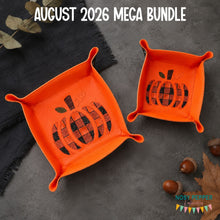 Load image into Gallery viewer, Plaid Pumpkin ITH Tray (5 sizes included) machine embroidery design DIGITAL DOWNLOAD