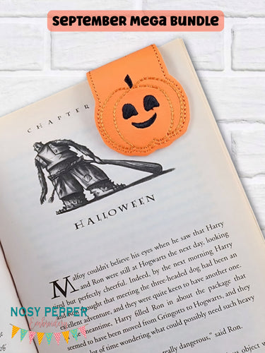 Pumpkin magnetic bookmark machine embroidery design DIGITAL DOWNLOAD