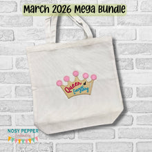 Load image into Gallery viewer, Queen Of Everything applique machine embroidery design (4 sizes included) DIGITAL DOWNLOAD