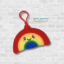 Load image into Gallery viewer, Rainbow and Sun mini stuffie machine embroidery design machine embroidery design DIGITAL DOWNLOAD