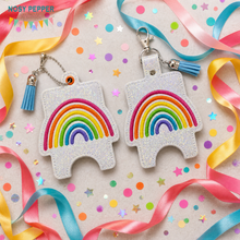 Load image into Gallery viewer, Rainbow Sanitizer Case (2 sizes available) machine embroidery design DIGITAL DOWNLOAD