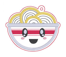 Load image into Gallery viewer, Ramen Applique bookmark machine embroidery file DIGITAL DOWNLOAD
