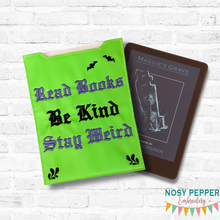 Load image into Gallery viewer, Read More Books reader sleeve (3 sizes included) machine embroidery design DIGITAL DOWNLOAD