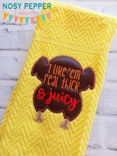 Load image into Gallery viewer, Real Thick And Juicy applique machine embroidery design (4 sizes included) DIGITAL DOWNLOAD