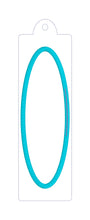 Load image into Gallery viewer, Rectangle Oval applique shaker bookmark/bag tag/ornament machine embroidery file DIGITAL DOWNLOAD