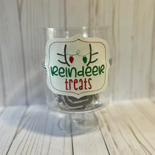 Load image into Gallery viewer, Reindeer Treats Jar band (3 sizes included) machine embroidery design DIGITAL DOWNLOAD