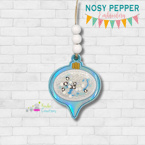 Retro Christmas Ornament applique shaker ornament/bookmark/bag tag machine embroidery file DIGITAL DOWNLOAD