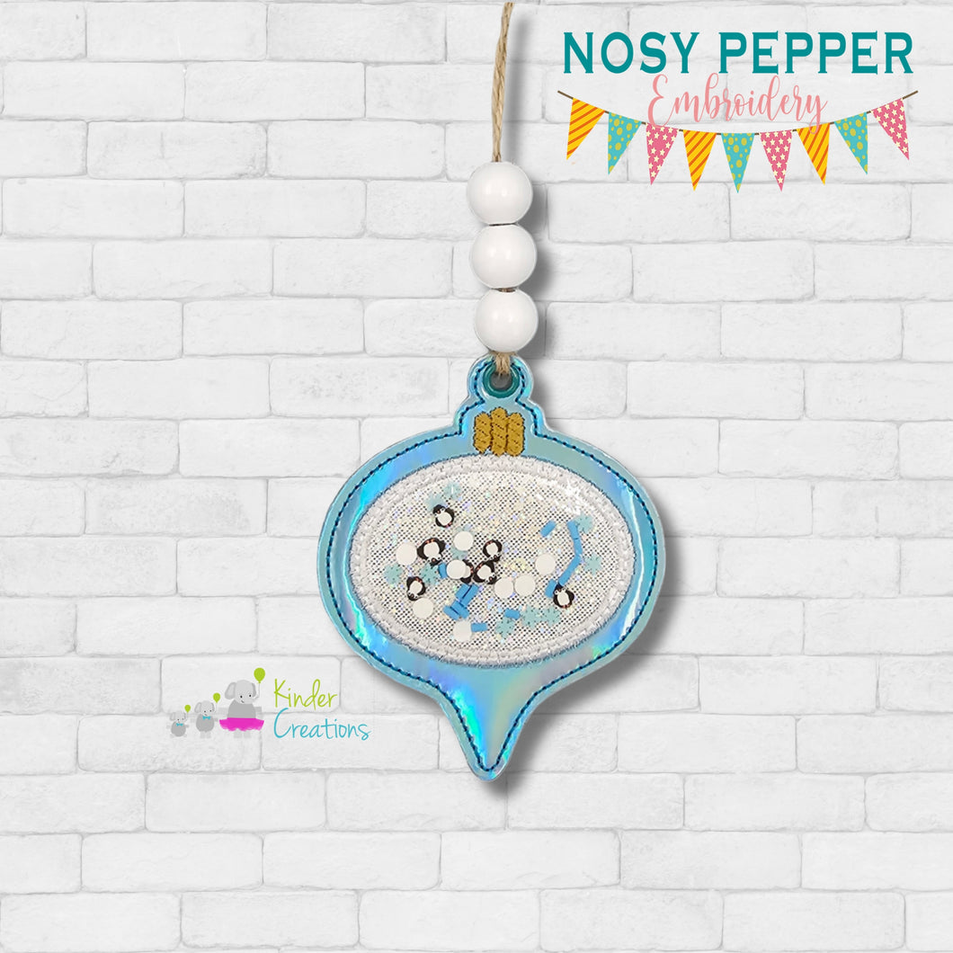 Retro Christmas Ornament applique shaker ornament/bookmark/bag tag machine embroidery file DIGITAL DOWNLOAD