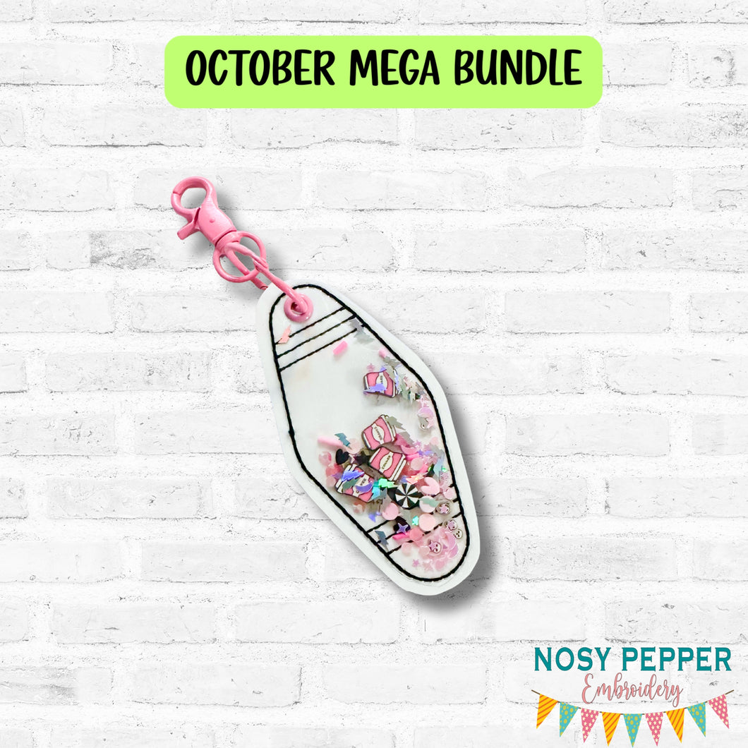 Retro Shaker keyfob machine embroidery design DIGITAL DOWNLOAD