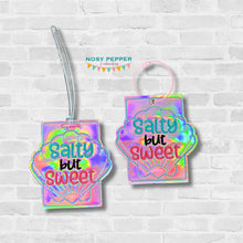 Load image into Gallery viewer, Salty But Sweet luggage tag machine embroidery design DIGITAL DOWNLOAD