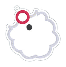 Load image into Gallery viewer, Santa Beard applique shaker ornament/bookmark/bag tag machine embroidery file DIGITAL DOWNLOAD