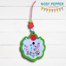 Load image into Gallery viewer, Santa Beard applique shaker ornament/bookmark/bag tag machine embroidery file DIGITAL DOWNLOAD