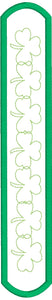 Shamrock slap bracelet machine embroidery file 6x10 hoop (single and multi files, and fabric and vinyl styles included) DIGITAL DOWNLOAD