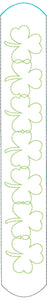 Shamrock slap bracelet machine embroidery file 6x10 hoop (single and multi files, and fabric and vinyl styles included) DIGITAL DOWNLOAD