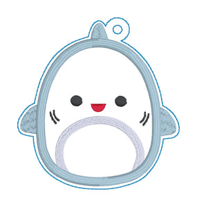 Shark Squishy Applique bookmark machine embroidery file DIGITAL DOWNLOAD