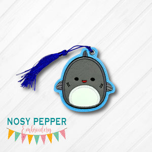 Shark Squishy Applique bookmark/bag tag/ornament machine embroidery file DIGITAL DOWNLOAD