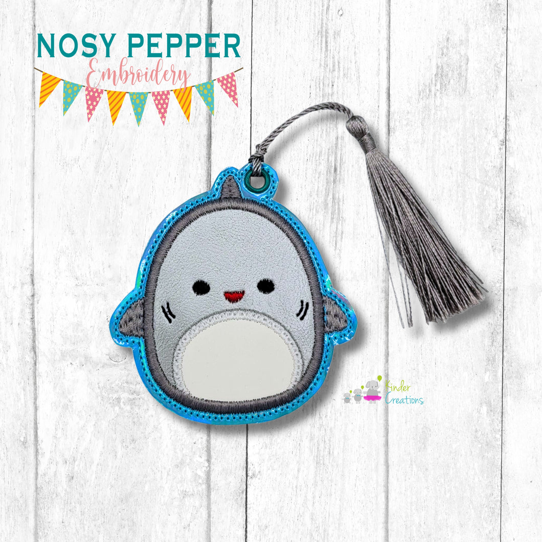 Shark Squishy Applique bookmark machine embroidery file DIGITAL DOWNLOAD
