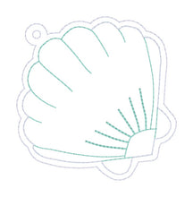 Load image into Gallery viewer, Shell shaker bookmark/bag tag/ornament machine embroidery file DIGITAL DOWNLOAD