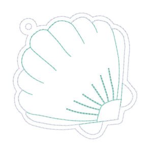 Shell shaker bookmark/bag tag/ornament machine embroidery file DIGITAL DOWNLOAD