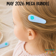 Load image into Gallery viewer, Shell barrette cover --MAY 26 MB__machine embroidery design DIGITAL DOWNLOAD
