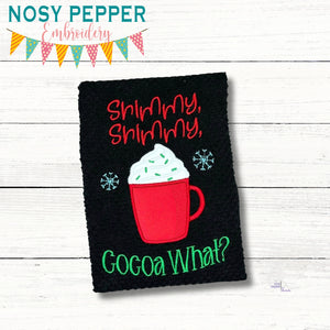 Shimmy Shimmy Cocoa applique machine embroidery design (4 sizes included) DIGITAL DOWNLOAD