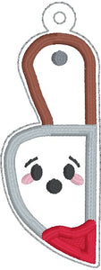 Shocked Knife applique snap tab and eyelet fob (single and multi files included) machine embroidery file