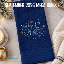 Load image into Gallery viewer, Silent Night --2026 Holiday Bundle-- machine embroidery design (5 sizes included) DIGITAL DOWNLOAD