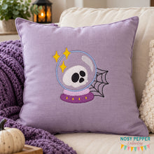 Load image into Gallery viewer, Crystal Ball Skull machine embroidery design --2026 Spooky Mystery Bundle-- (5 sizes included) DIGITAL DOWNLOAD