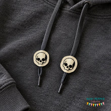 Load image into Gallery viewer, Skull hoodie charms --2026 Spooky Mystery Bundle-- machine embroidery design DIGITAL DOWNLOAD