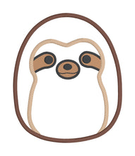 Load image into Gallery viewer, Sloth Squishy applique embroidery design (5 sizes included) DIGITAL DOWNLOAD