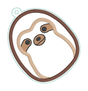 Sloth Squishy Applique bookmark machine embroidery file DIGITAL DOWNLOAD