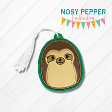 Load image into Gallery viewer, Sloth Squishy Applique bookmark machine embroidery file DIGITAL DOWNLOAD