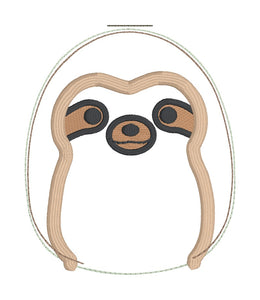 Sloth squishy mini stuffie machine embroidery design DIGITAL DOWNLOAD