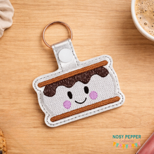 Load image into Gallery viewer, Smore Snap tab single and multi files included machine embroidery design DIGITAL DOWNLOAD