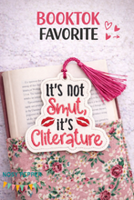 Load image into Gallery viewer, It’s Not Smut It’s Cliterature Bookmark Embroidery Design – Funny ITH Bookmark for Spicy Readers