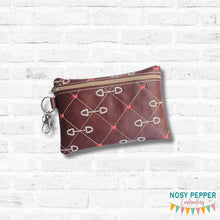 Load image into Gallery viewer, Snaffle Quilted ITH Bag (5 sizes available) --MAR 26 MB--machine embroidery design DIGITAL DOWNLOAD