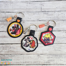 Load image into Gallery viewer, Basic applique snap tab and set (single and multi files included) machine embroidery design DIGITAL DOWNLOAD