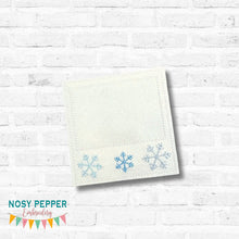 Load image into Gallery viewer, Snowflake Frame machine embroidery design DIGITAL DOWNLOAD