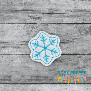 Snowflake Mini feltie embroidery file (single and multi files included) DIGITAL DOWNLOAD