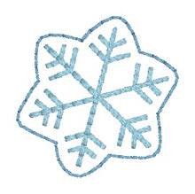 Load image into Gallery viewer, Snowflake Mini feltie embroidery file (single and multi files included) DIGITAL DOWNLOAD