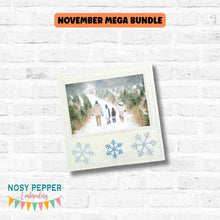 Load image into Gallery viewer, Snowflake Frame machine embroidery design DIGITAL DOWNLOAD