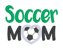 Load image into Gallery viewer, Soccer Mom Applique machine embroidery design (5 sizes included) DIGITAL DOWNLOAD