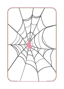 Spider Web mug rug machine embroidery design (4 sizes and 2 versions included) DIGITAL DOWNLOAD