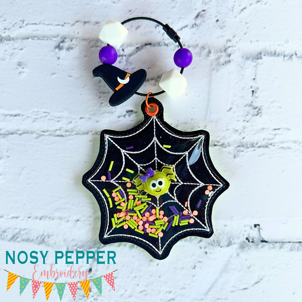 Spider Web Shaker bookmark/bag tag/ornament machine embroidery file DIGITAL DOWNLOAD