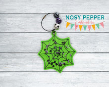 Load image into Gallery viewer, Spider Web Shaker bookmark/bag tag/ornament machine embroidery file DIGITAL DOWNLOAD