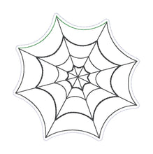 Load image into Gallery viewer, Spider Web Coaster applique 4x4 machine embroidery design DIGITAL DOWNLOAD