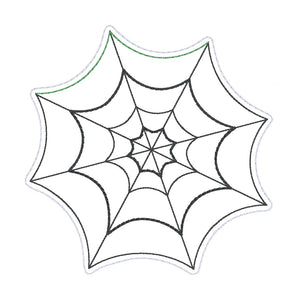Spider Web Coaster applique 4x4 machine embroidery design DIGITAL DOWNLOAD